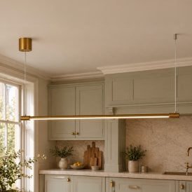 Luxia Angeles LED Bar Ceiling Pendant Light - Gold