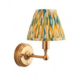 Ashurst LED USB Rechargeable Touch Wall Light - Brushed Brass with Yellow Shade