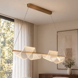 Luxia Atlanta LED Bar Ceiling Pendant Light - Gold