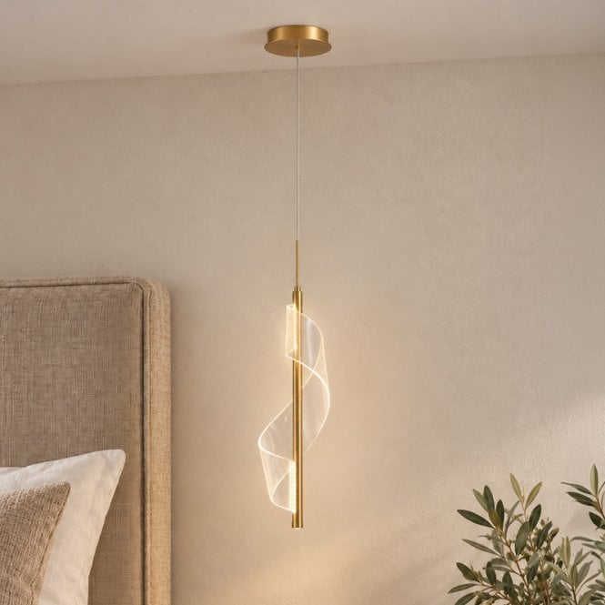 Luxia Atlanta LED Ceiling Pendant Light - Gold