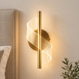 Luxia Atlanta LED Wall Light - Gold