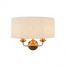 Bampton Twin Wall Light - Vintage Brass