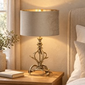 Luxia Braemar Antler Table Lamp - Silver
