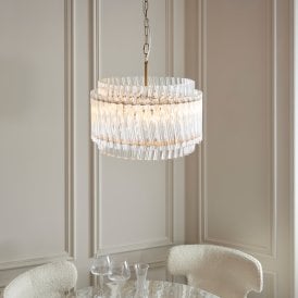 Luxia Cici Glass Chandelier - Brass