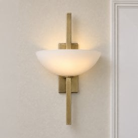 Luxia Dakota Glass Wall Light - Satin Brass