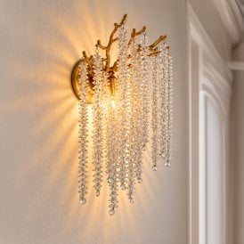 Luxia Deauville Glass Wall Light - Gold