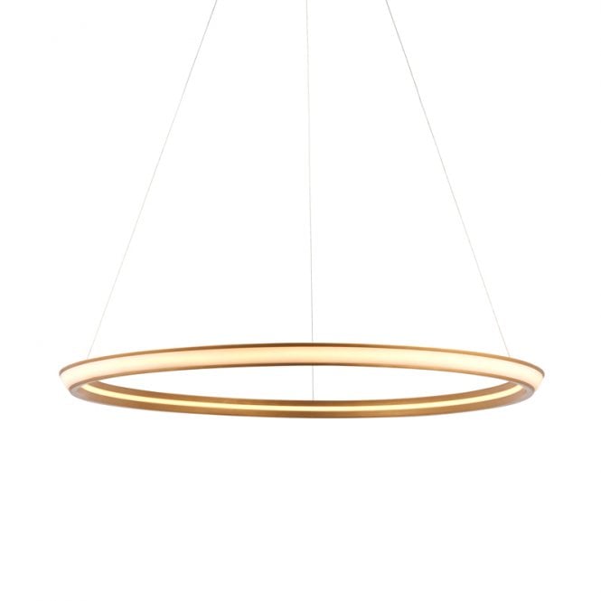 Luxia Dereham Halo LED Ceiling Pendant Light - Satin Gold
