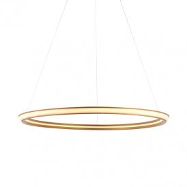 Dereham Halo LED Ceiling Pendant Light - Satin Gold