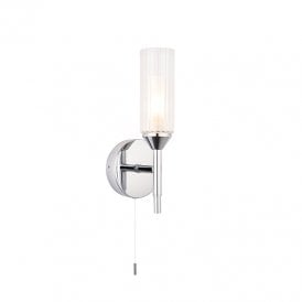 Flute Bathroom Wall Light - Polished Chrome