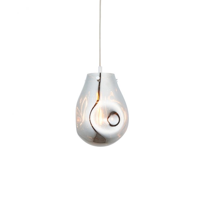 Luxia Giselle Glass Ceiling Pendant Light - Metallic Chrome