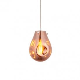 Giselle Glass Ceiling Pendant Light - Metallic Copper