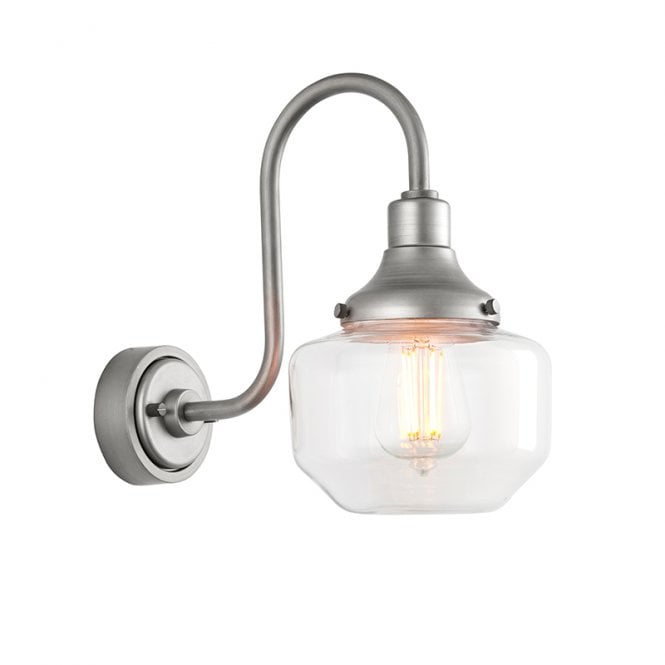 Luxia Hazel Outdoor Wall Light - Brushed Silver