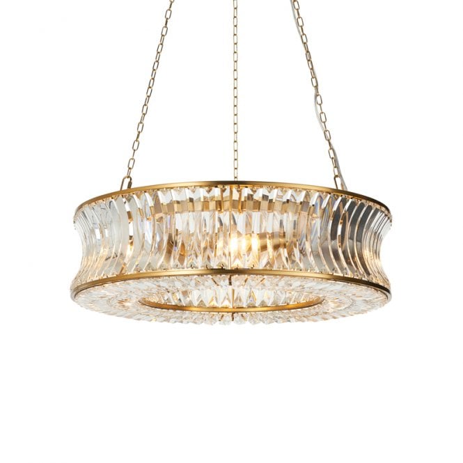 Luxia Keswick Crystal Chandelier - Polished Brass