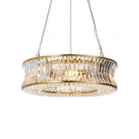 Keswick Crystal Chandelier - Polished Brass