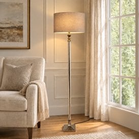 Luxia Kilchurn Floor Lamp - Clear Glass & Chrome