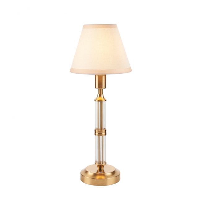 Luxia Kingham LED USB Rechargeable Touch Table Lamp - Brushed Brass