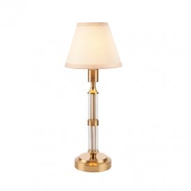 Kingham LED USB Rechargeable Touch Table Lamp - Brushed Brass