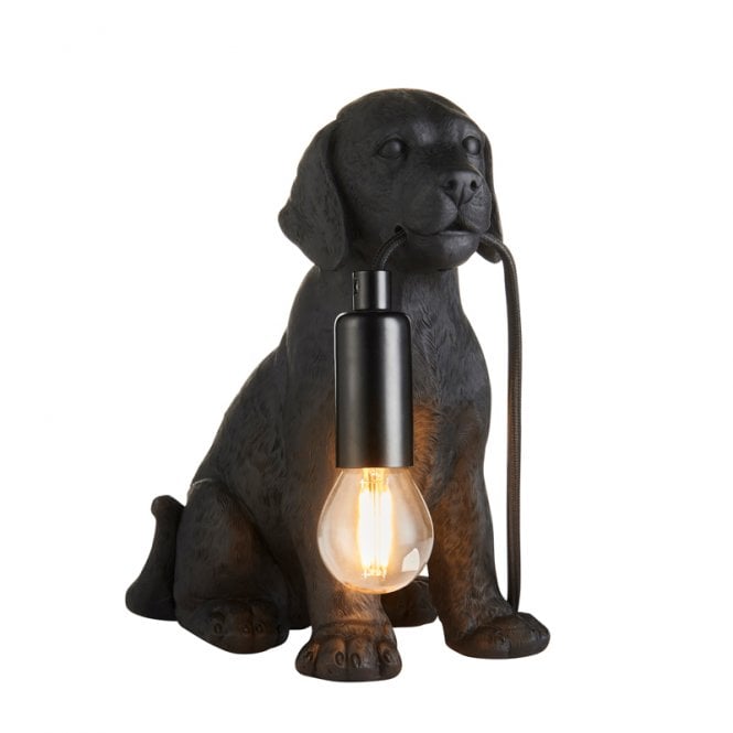 Luxia Luna The Labrador Table Lamp - Matt Black