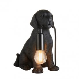 Luna The Labrador Table Lamp - Matt Black