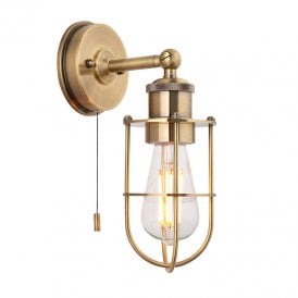 Mew Bathroom Wall Light - Antique Brass