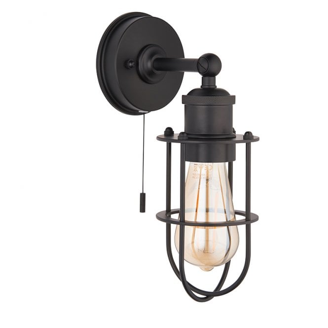 Luxia Mew Bathroom Wall Light - Matt Black