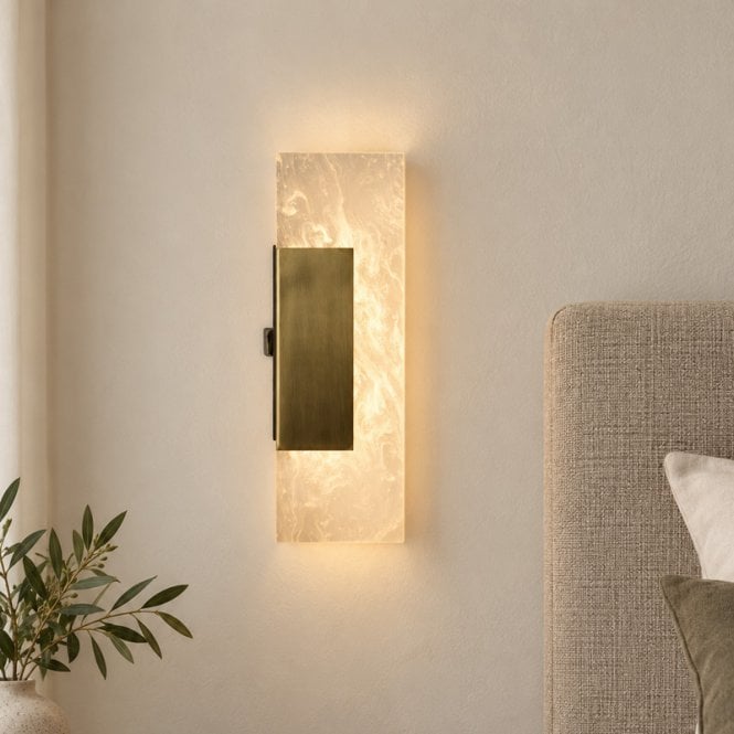 Luxia Soho LED Flush Wall Light - Satin Brass