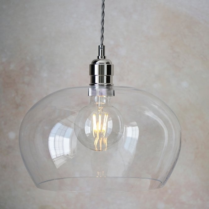 Luxia Tiffany Glass Ceiling Pendant Light - Nickel