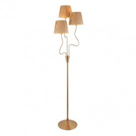 Tiverton 3 Light Floor Lamp - Brushed Brass
