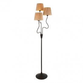 Tiverton 3 Light Floor Lamp - Matt Black