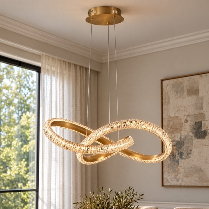Luxia Vegas LED Ceiling Pendant Light - Gold