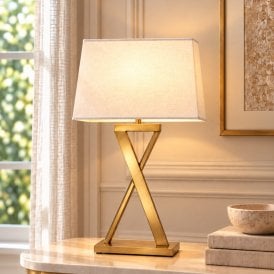 Luxia York Table Lamp - Satin Brass