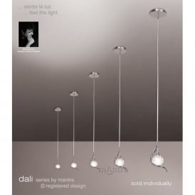 M0084 Dali Single Light Ceiling Pendant in Polished Chrome Finish