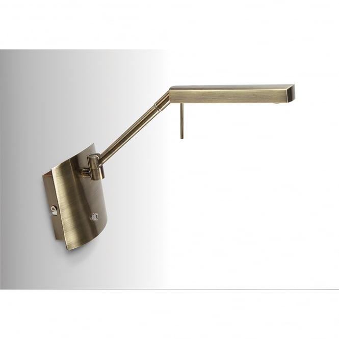 Mantra M4953 Phuket Single LED Wall Lamp in Antique Brass Finish