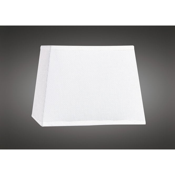 Mantra M5239 15cm High Small Square Shade in White Woven Fabric