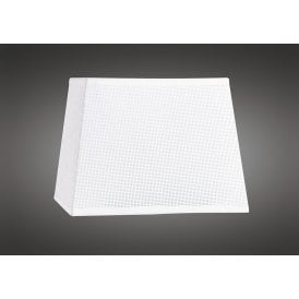 M5239 15cm High Small Square Shade in White Woven Fabric