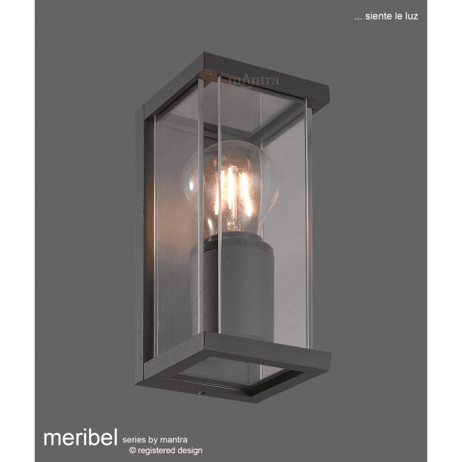 Mantra M6494 Meribel Single Light Outdoor Wall Fitting in Graphite Finish
