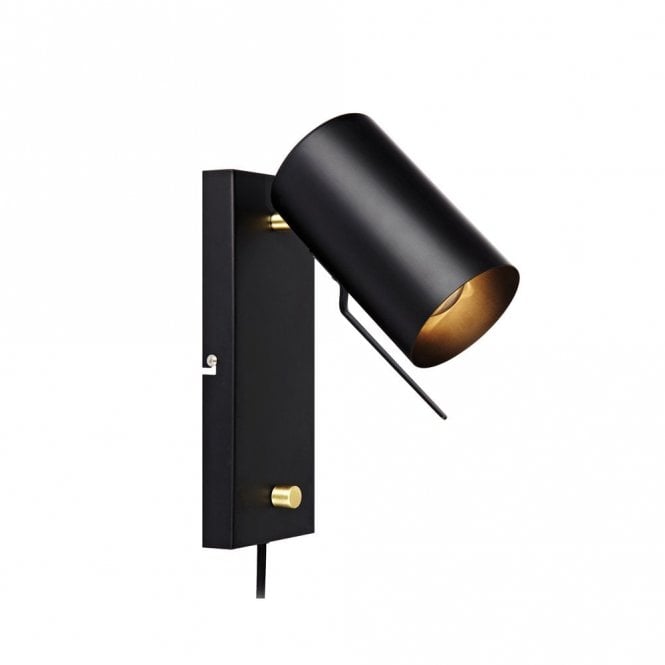 Markslojd 41590 Carrie Reading Light In Black Finish with Plug