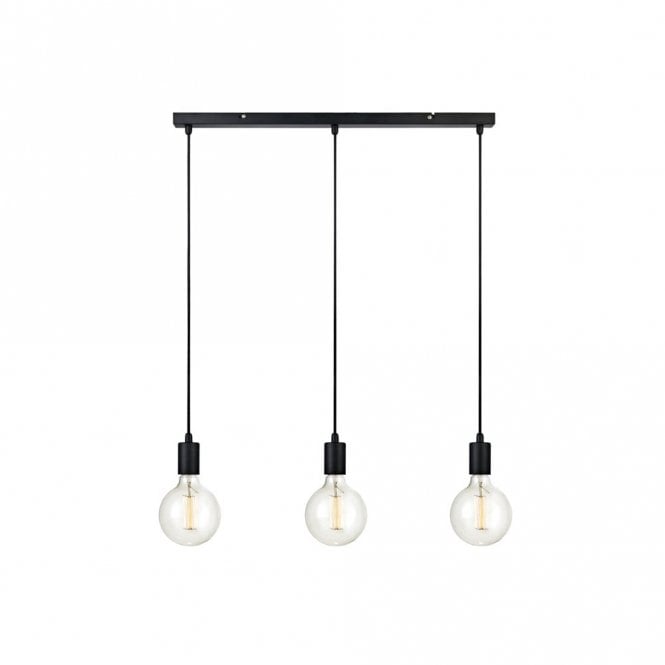 Markslojd 41682 Sky 3 Light Bar Ceiling Pendant In Black Finish
