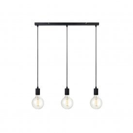 41682 Sky 3 Light Bar Ceiling Pendant In Black Finish