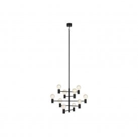 42572 Paris 10 Light Ceiling Pendant In Black Finish