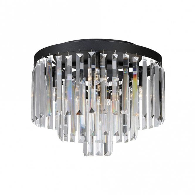 Markslojd 45044 Ventimiglia 4 Light Large Flush Ceiling Fitting In Black Finish