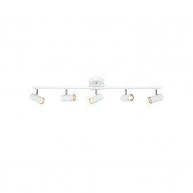 45060 Barcelona 5 Light Ceiling Spotlight Bar Fitting In White Finish