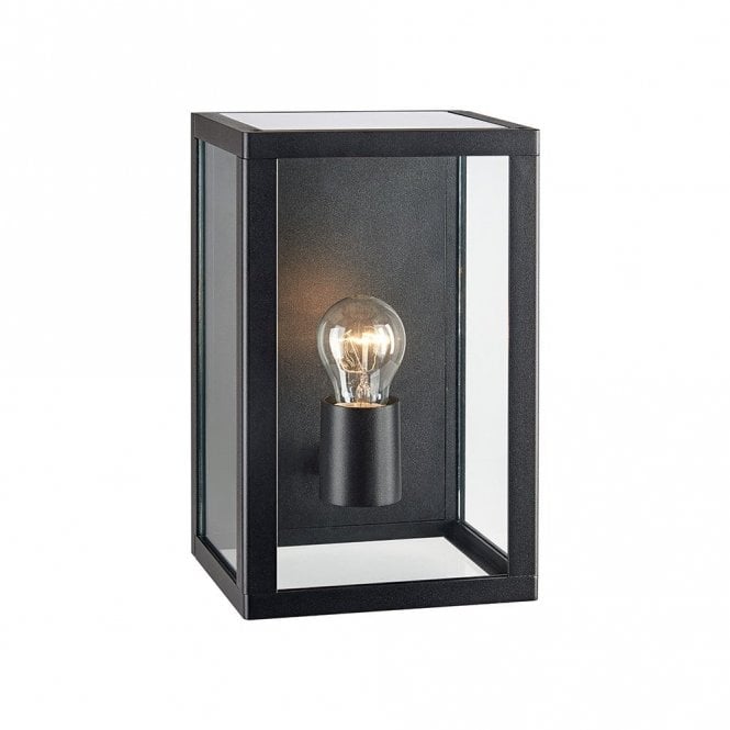 Markslojd 45272 Pelham Half Lantern Outdoor Wall Fitting In Black Finish