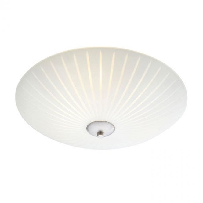 Markslojd 46035 Cut 43 Flush 3 Light Ceiling Fitting With White Glass Shade