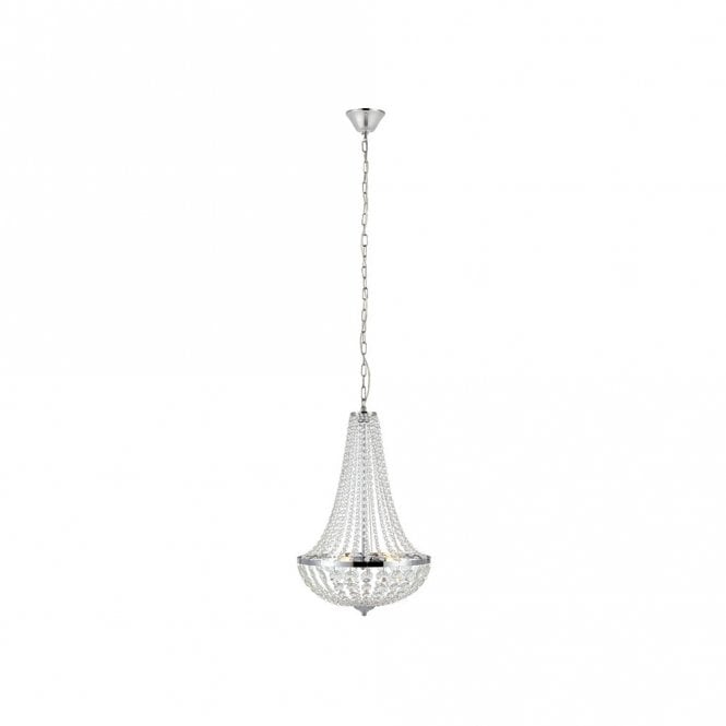 Markslojd Granso 3 Light Bathroom Ceiling Chandelier In Crystal And Chrome Finish
