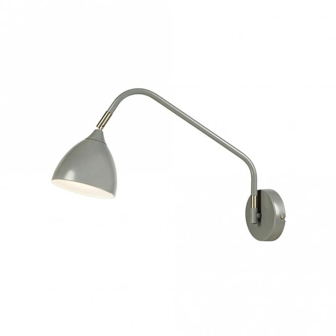 Markslojd Valencia Single Light Swing Arm Wall Fitting In Grey Finish with Plug