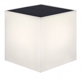 Wally 18 Solar LED Outdoor Wall Light with PIR Sensor In White Finish