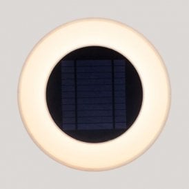 Wally 27 Solar LED Outdoor Wall Light with PIR Sensor In White Finish