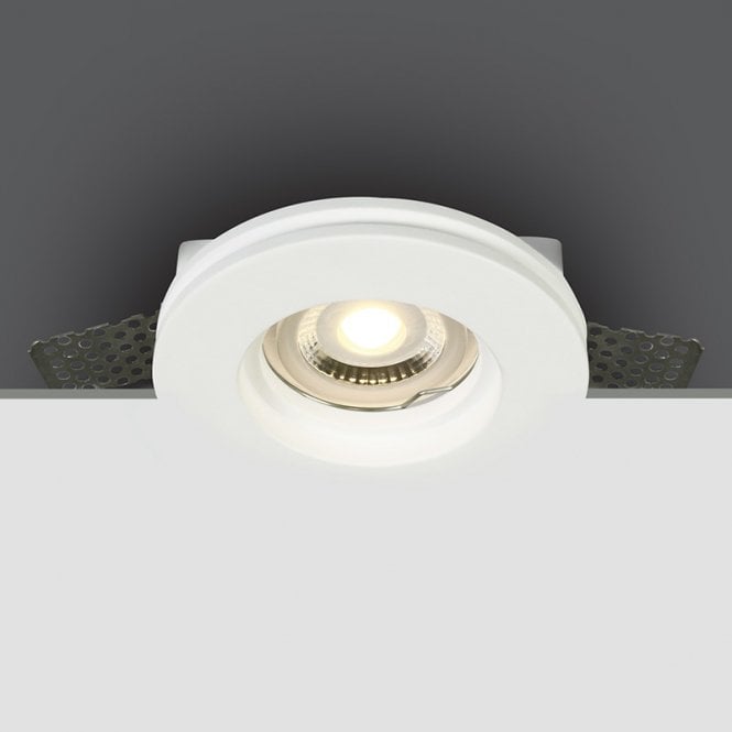One Light Beam Plaster-In Fixed Downlight - White