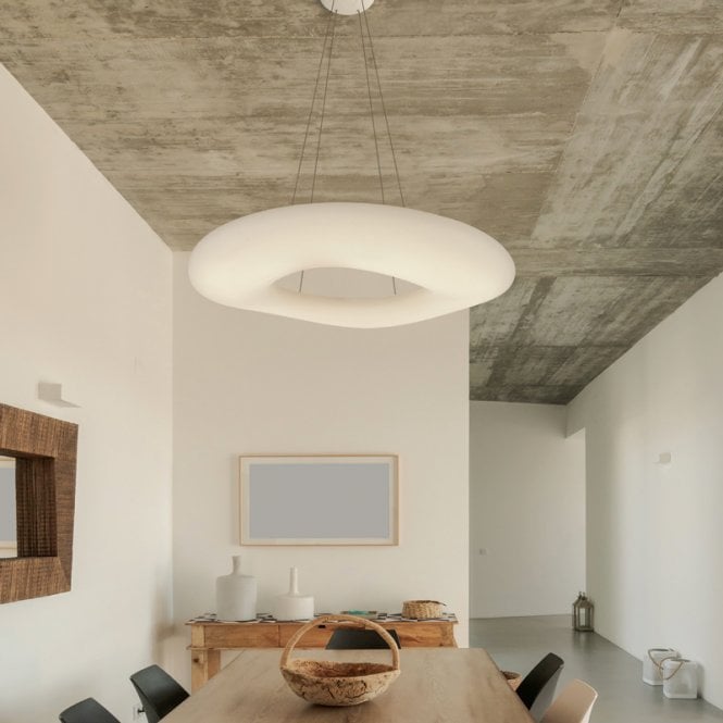 One Light Cloud 80W LED Ceiling Pendant Light - White